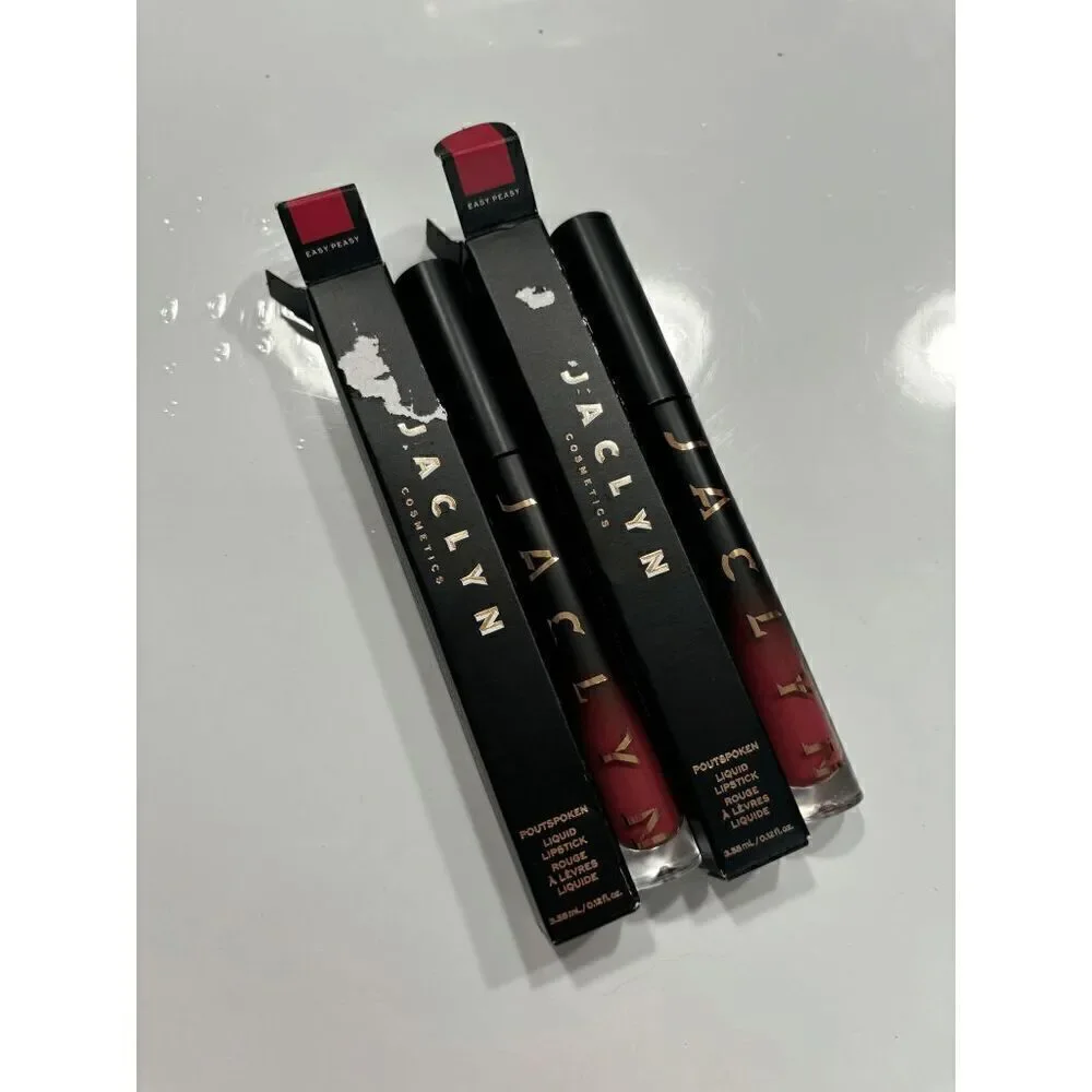Jaclyn Cosmetics Poutspoken Liquid Lipstick in Easy Peasy Lot of 2